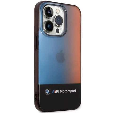 Etui BMW Half Tricolor na iPhone 14 Pro - czarne