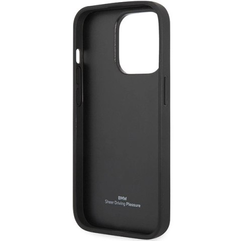 Etui BMW Leather Quilted na iPhone 14 Pro - czarne