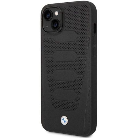 Etui BMW Leather Seats Pattern na iPhone 14 - czarne Etui BMW Leather Seats Pattern na iPhone 14 - czarne