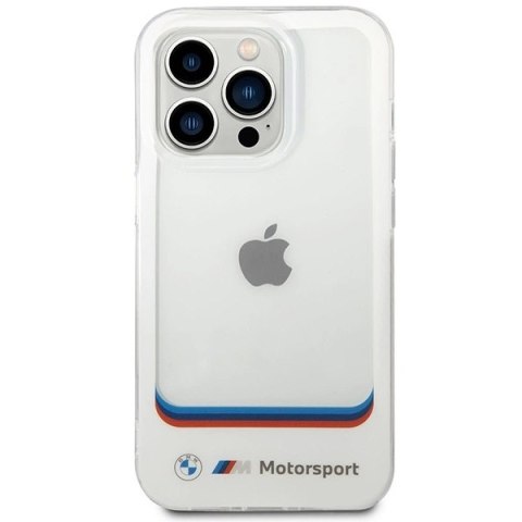 Etui BMW Transparent Center na iPhone 14 Pro Max 6,7" - białe Etui BMW Transparent Center na iPhone 14 Pro Max 6,7" - białe
