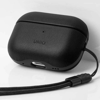 Etui UNIQ Terra Genuine Leather na AirPods Pro 2 - czarne