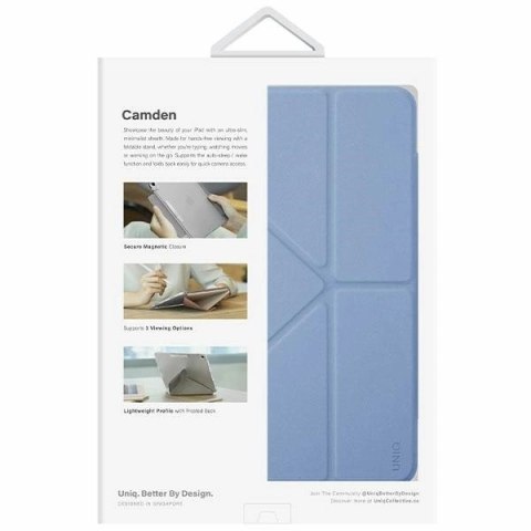 Etui Uniq Camden na iPad 10 gen (2022) - niebieskie Etui Uniq Camden na iPad 10 gen (2022) - niebieskie