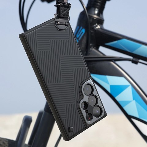 Nillkin Strap Case etui do Samsung Galaxy S23 Ultra pancerny pokrowiec z paskiem na rękę zielone Nillkin Strap Case etui do Samsung Galaxy S23 Ultra pancerny pokrowiec z paskiem na rękę zielone