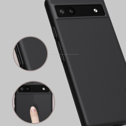 Nillkin Super Frosted Shield etui do Google Pixel 6a pokrowiec na telefon czarne Nillkin Super Frosted Shield etui do Google Pixel 6a pokrowiec na telefon czarne