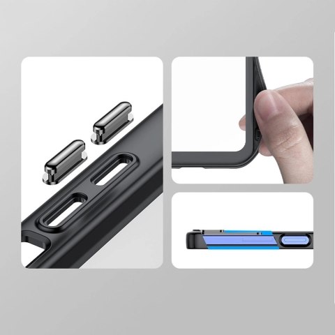 Outer Space Case etui Xiaomi Poco X5 Pro 5G / Redmi Note 12 Pro pokrowiec z elastyczną ramką czarne