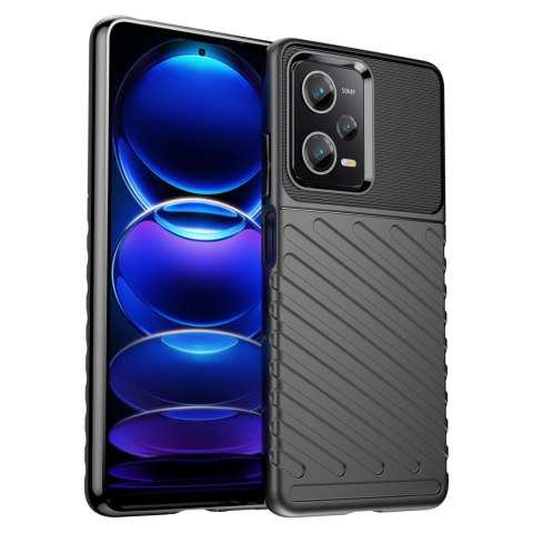 Thunder Case etui Xiaomi Poco X5 Pro 5G / Redmi Note 12 Pro silikonowy pancerny pokrowiec czarne Thunder Case etui Xiaomi Poco X5 Pro 5G / Redmi Note 12 Pro silikonowy pancerny pokrowiec czarne