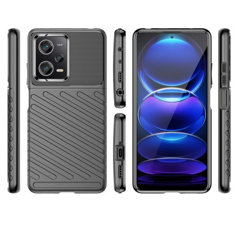 Thunder Case etui Xiaomi Poco X5 Pro 5G / Redmi Note 12 Pro silikonowy pancerny pokrowiec czarne Thunder Case etui Xiaomi Poco X5 Pro 5G / Redmi Note 12 Pro silikonowy pancerny pokrowiec czarne