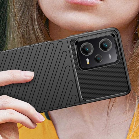 Thunder Case etui Xiaomi Poco X5 Pro 5G / Redmi Note 12 Pro silikonowy pancerny pokrowiec czarne Thunder Case etui Xiaomi Poco X5 Pro 5G / Redmi Note 12 Pro silikonowy pancerny pokrowiec czarne