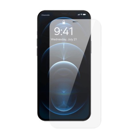 Baseus szkło hartowane do iPhone 12 Pro Max na cały ekran z osłoną na głośnik 0.4mm + zestaw montażowy Baseus szkło hartowane do iPhone 12 Pro Max na cały ekran z osłoną na głośnik 0.4mm + zestaw montażowy