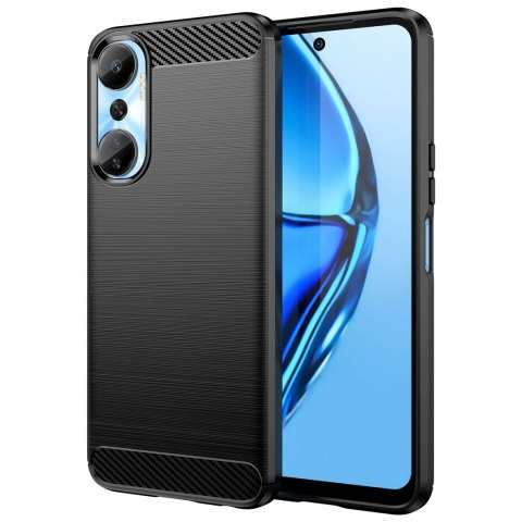 Carbon Case etui do Infinix Hot 20 elastyczny silikonowy karbonowy pokrowiec czarne Carbon Case etui do Infinix Hot 20 elastyczny silikonowy karbonowy pokrowiec czarne