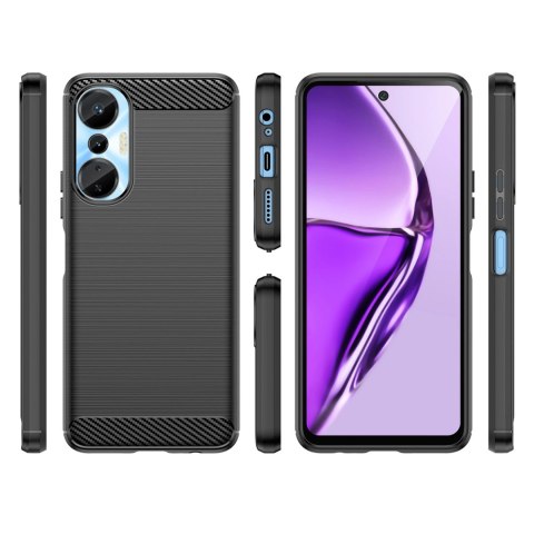 Carbon Case etui do Infinix Hot 20S elastyczny silikonowy karbonowy pokrowiec czarne Carbon Case etui do Infinix Hot 20S elastyczny silikonowy karbonowy pokrowiec czarne