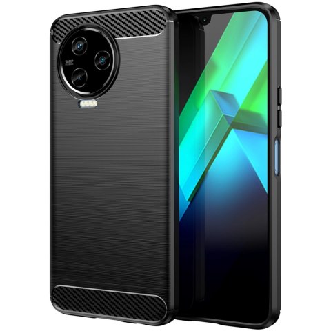 Carbon Case etui do Infinix Note 12 (2023) / Infinix Note 12 Pro elastyczny silikonowy karbonowy pokrowiec czarne Carbon Case etui do Infinix Note 12 (2023) / Infinix Note 12 Pro elastyczny silikonowy karbonowy pokrowiec czarne
