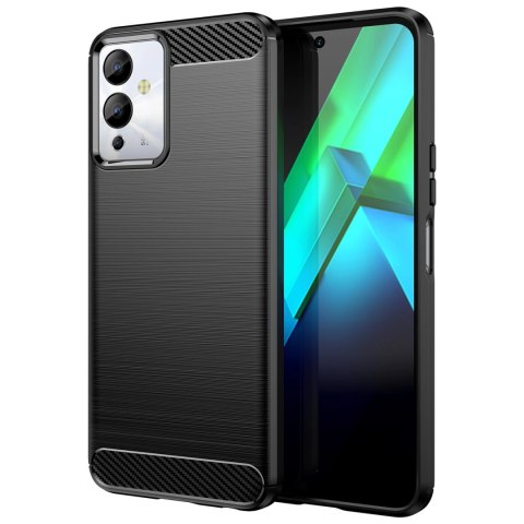 Carbon Case etui do Infinix Note 12i elastyczny silikonowy karbonowy pokrowiec czarne Carbon Case etui do Infinix Note 12i elastyczny silikonowy karbonowy pokrowiec czarne