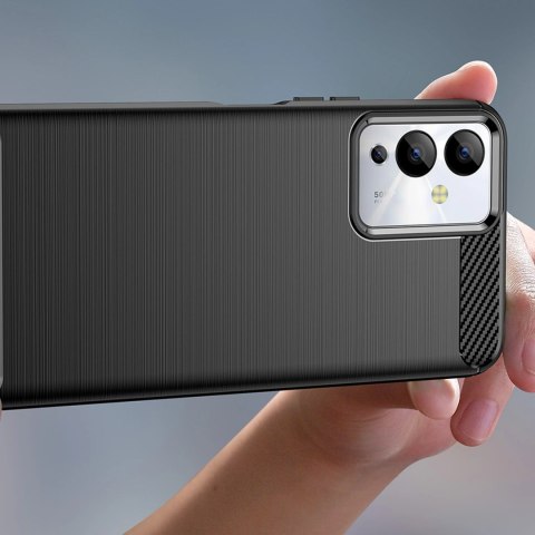 Carbon Case etui do Infinix Note 12i elastyczny silikonowy karbonowy pokrowiec czarne Carbon Case etui do Infinix Note 12i elastyczny silikonowy karbonowy pokrowiec czarne