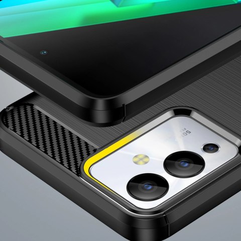 Carbon Case etui do Infinix Note 12i elastyczny silikonowy karbonowy pokrowiec czarne Carbon Case etui do Infinix Note 12i elastyczny silikonowy karbonowy pokrowiec czarne