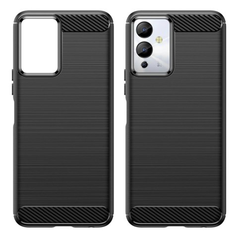 Carbon Case etui do Infinix Note 12i elastyczny silikonowy karbonowy pokrowiec czarne Carbon Case etui do Infinix Note 12i elastyczny silikonowy karbonowy pokrowiec czarne