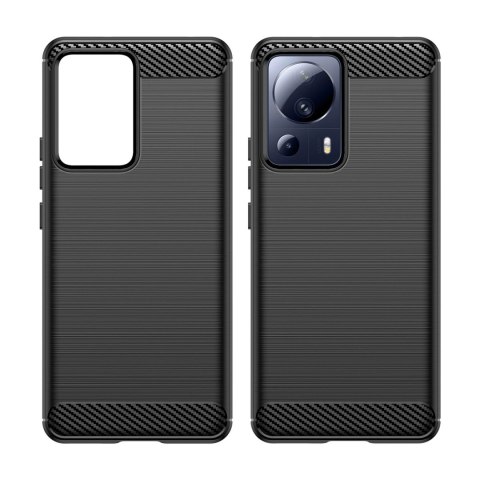 Carbon Case etui do Xiaomi 13 Lite elastyczny silikonowy karbonowy pokrowiec czarne Carbon Case etui do Xiaomi 13 Lite elastyczny silikonowy karbonowy pokrowiec czarne
