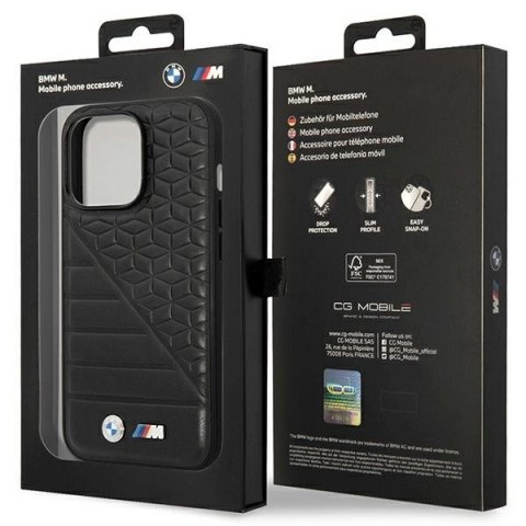 Etui BMW Bi Pattern na iPhone 14 Pro Max 6,7" - czarne Etui BMW Bi Pattern na iPhone 14 Pro Max 6,7" - czarne