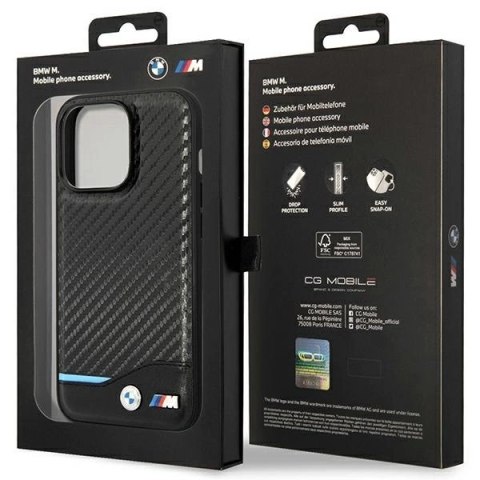 Etui BMW Carbon MagSafe na iPhone 14 Pro - czarne