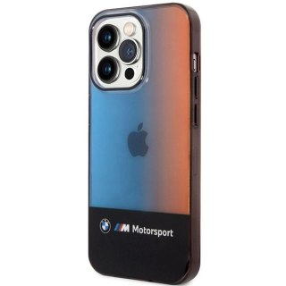 Etui BMW Half Tricolor na iPhone 14 Pro Max 6,7" - czarne