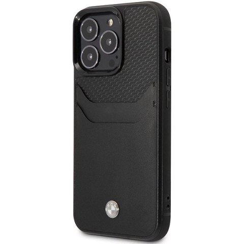 Etui BMW Leather Card Slot na iPhone 14 Pro Max - czarne Etui BMW Leather Card Slot na iPhone 14 Pro Max - czarne