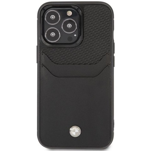 Etui BMW Leather Card Slot na iPhone 14 Pro Max - czarne Etui BMW Leather Card Slot na iPhone 14 Pro Max - czarne