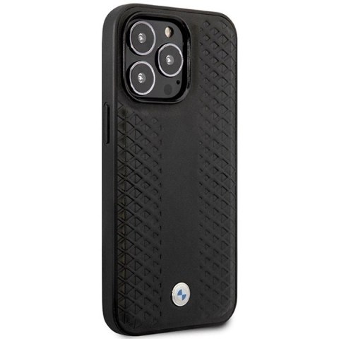 Etui BMW Leather Diamond Pattern MagSafe na iPhone 14 Pro Max - czarne Etui BMW Leather Diamond Pattern MagSafe na iPhone 14 Pro Max - czarne