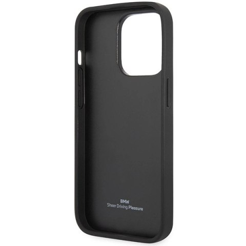 Etui BMW Leather Diamond Pattern na iPhone 14 Pro Max - burgundowe