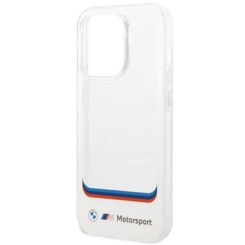 Etui BMW Transparent Center na iPhone 14 Pro Max 6,7" - białe Etui BMW Transparent Center na iPhone 14 Pro Max 6,7" - białe