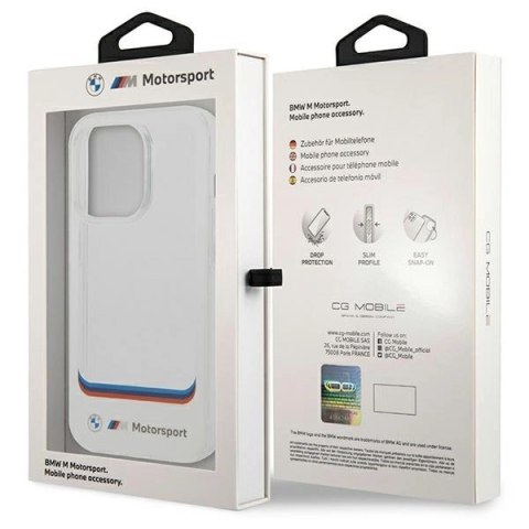Etui BMW Transparent Center na iPhone 14 Pro Max 6,7" - białe Etui BMW Transparent Center na iPhone 14 Pro Max 6,7" - białe