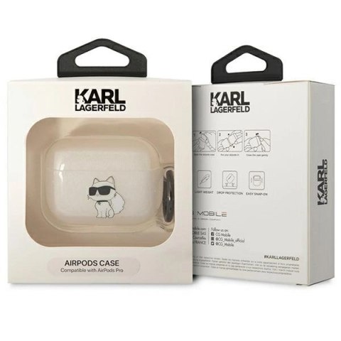 Etui Karl Lagerfeld Ikonik Choupette na AirPods Pro - przezroczyste Etui Karl Lagerfeld Ikonik Choupette na AirPods Pro - przezroczyste