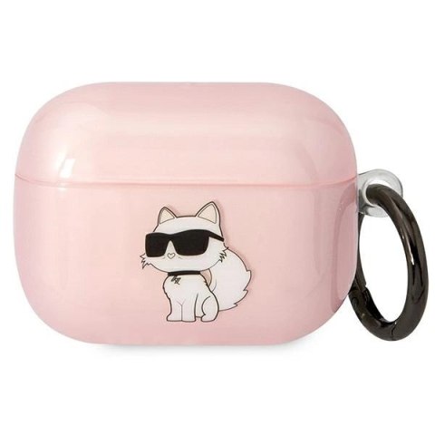 Etui Karl Lagerfeld Ikonik Choupette na AirPods Pro - różowe Etui Karl Lagerfeld Ikonik Choupette na AirPods Pro - różowe