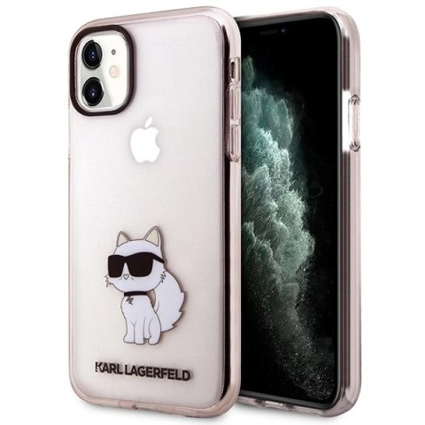 Etui Karl Lagerfeld Ikonik Choupette na iPhone 11 / Xr - różowe Etui Karl Lagerfeld Ikonik Choupette na iPhone 11 / Xr - różowe