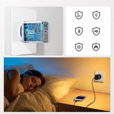 Ładowarka USB C 20W PD Joyroom JR-TCF06 z kablem USB C - Lightning - czarna