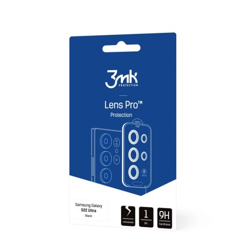Osłona aparatu 3mk Lens Protection Pro na Samsung Galaxy S22 Ultra 5G - czarna