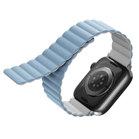 Pasek Uniq Revix na Apple Watch 1/2/3/4/5/6/7/8/SE/SE2/Ultra 42/44/45/49mm - biało-niebieski Pasek Uniq Revix na Apple Watch 1/2/3/4/5/6/7/8/SE/SE2/Ultra 42/44/45/49mm - biało-niebieski