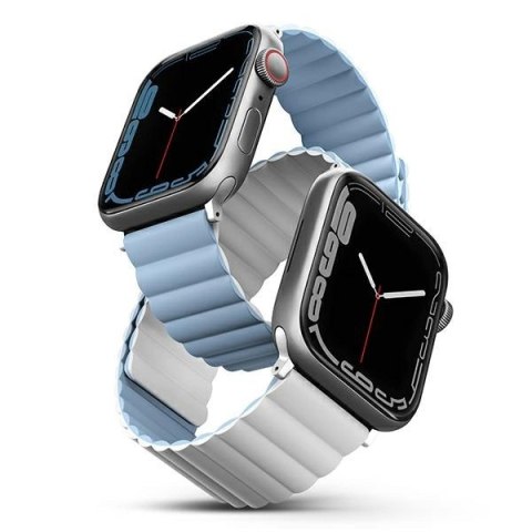 Pasek Uniq Revix na Apple Watch 1/2/3/4/5/6/7/8/SE/SE2/Ultra 42/44/45/49mm - biało-niebieski Pasek Uniq Revix na Apple Watch 1/2/3/4/5/6/7/8/SE/SE2/Ultra 42/44/45/49mm - biało-niebieski