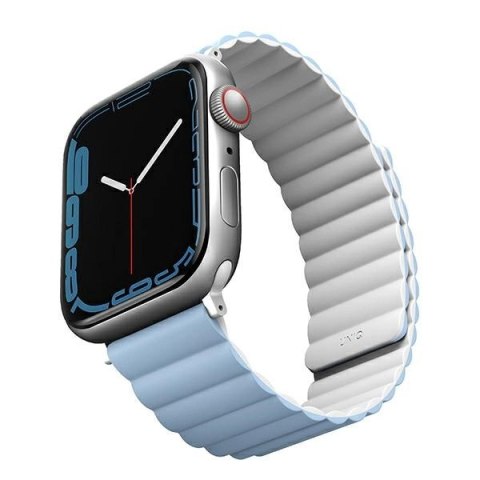 Pasek Uniq Revix na Apple Watch 1/2/3/4/5/6/7/8/SE/SE2/Ultra 42/44/45/49mm - biało-niebieski Pasek Uniq Revix na Apple Watch 1/2/3/4/5/6/7/8/SE/SE2/Ultra 42/44/45/49mm - biało-niebieski