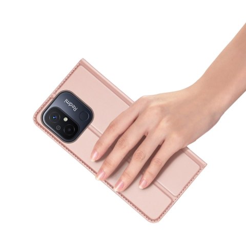 Dux Ducis Skin Pro etui do Xiaomi Redmi 11A / Poco C55 / Redmi 12C pokrowiec z klapką portfel na kartę podstawka różowe Dux Ducis Skin Pro etui do Xiaomi Redmi 11A / Poco C55 / Redmi 12C pokrowiec z klapką portfel na kartę podstawka różowe