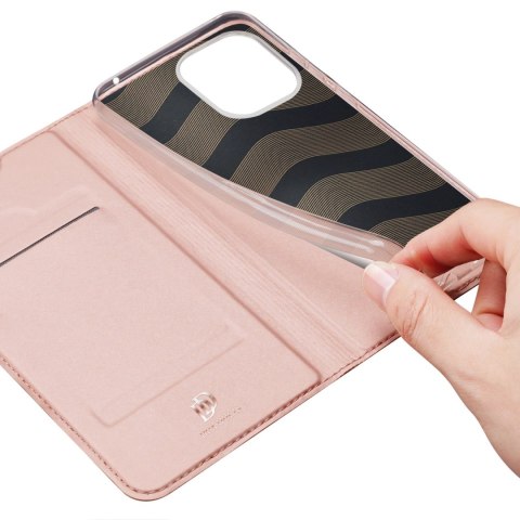Dux Ducis Skin Pro etui do Xiaomi Redmi 11A / Poco C55 / Redmi 12C pokrowiec z klapką portfel na kartę podstawka różowe Dux Ducis Skin Pro etui do Xiaomi Redmi 11A / Poco C55 / Redmi 12C pokrowiec z klapką portfel na kartę podstawka różowe