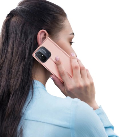 Dux Ducis Skin Pro etui do Xiaomi Redmi 11A / Poco C55 / Redmi 12C pokrowiec z klapką portfel na kartę podstawka różowe Dux Ducis Skin Pro etui do Xiaomi Redmi 11A / Poco C55 / Redmi 12C pokrowiec z klapką portfel na kartę podstawka różowe