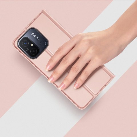 Dux Ducis Skin Pro etui do Xiaomi Redmi 11A / Poco C55 / Redmi 12C pokrowiec z klapką portfel na kartę podstawka różowe Dux Ducis Skin Pro etui do Xiaomi Redmi 11A / Poco C55 / Redmi 12C pokrowiec z klapką portfel na kartę podstawka różowe