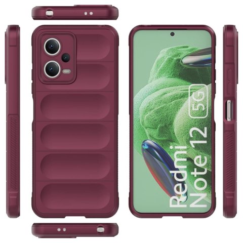 Magic Shield Case etui do Xiaomi Redmi Note 12 5G / Poco X5 5G elastyczny pancerny pokrowiec burgundowe Magic Shield Case etui do Xiaomi Redmi Note 12 5G / Poco X5 5G elastyczny pancerny pokrowiec burgundowe
