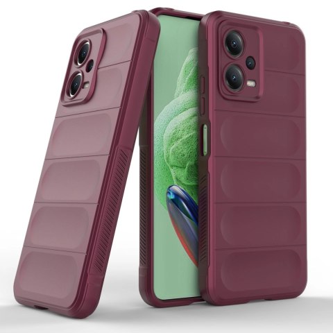 Magic Shield Case etui do Xiaomi Redmi Note 12 5G / Poco X5 5G elastyczny pancerny pokrowiec burgundowe Magic Shield Case etui do Xiaomi Redmi Note 12 5G / Poco X5 5G elastyczny pancerny pokrowiec burgundowe