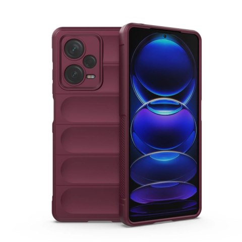Magic Shield Case etui do Xiaomi Redmi Note 12 Pro+ elastyczny pancerny pokrowiec burgundowe Magic Shield Case etui do Xiaomi Redmi Note 12 Pro+ elastyczny pancerny pokrowiec burgundowe