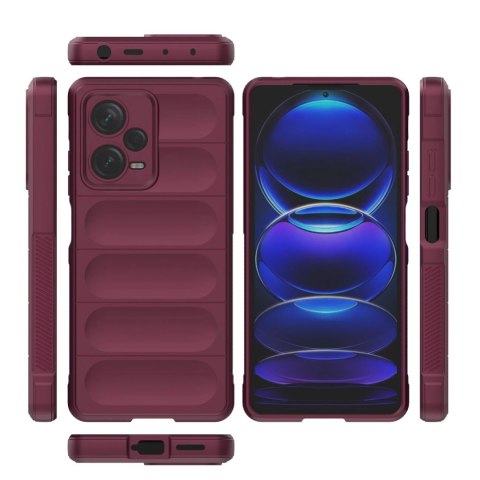 Magic Shield Case etui do Xiaomi Redmi Note 12 Pro+ elastyczny pancerny pokrowiec burgundowe Magic Shield Case etui do Xiaomi Redmi Note 12 Pro+ elastyczny pancerny pokrowiec burgundowe