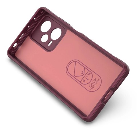 Magic Shield Case etui do Xiaomi Redmi Note 12 Pro+ elastyczny pancerny pokrowiec burgundowe Magic Shield Case etui do Xiaomi Redmi Note 12 Pro+ elastyczny pancerny pokrowiec burgundowe