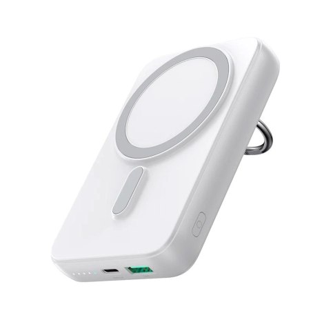 Powerbank bezprzewodowy 10000mAh Joyroom JR-W050 20W MagSafe z podstawką + kabel USB-C - biały Powerbank bezprzewodowy 10000mAh Joyroom JR-W050 20W MagSafe z podstawką + kabel USB-C - biały
