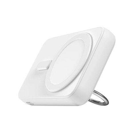 Powerbank bezprzewodowy 10000mAh Joyroom JR-W050 20W MagSafe z podstawką + kabel USB-C - biały Powerbank bezprzewodowy 10000mAh Joyroom JR-W050 20W MagSafe z podstawką + kabel USB-C - biały