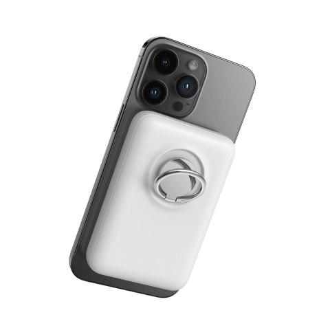Powerbank bezprzewodowy 10000mAh Joyroom JR-W050 20W MagSafe z podstawką + kabel USB-C - biały Powerbank bezprzewodowy 10000mAh Joyroom JR-W050 20W MagSafe z podstawką + kabel USB-C - biały